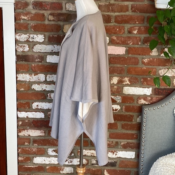 H by Halston Cape Kimono Poncho Cardigan two tone gray Size L/XL - Picture 6 of 8